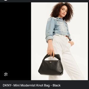 DKNY Black Mini Modernist Knot Bag